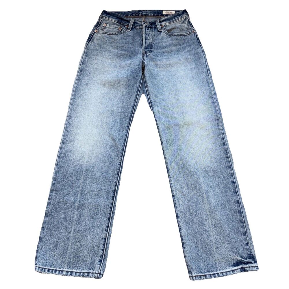 Levi’s Premium 90’s Women 501 Selvedge VTG Denim Big E Red Tab Jeans Med Wash 26 - Picture 3 of 16